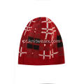 Gorro macio de inverno feminino em malha jacquard